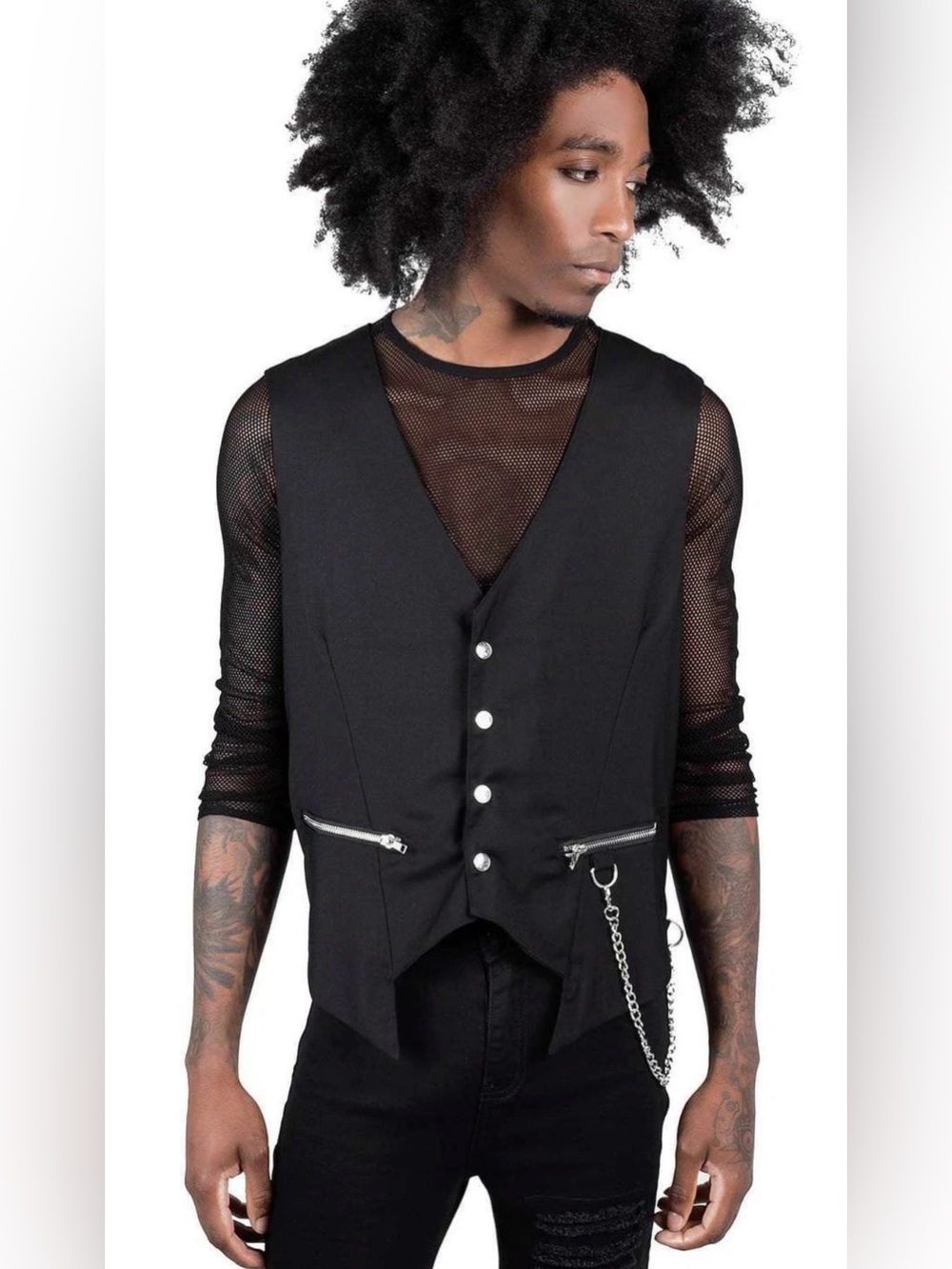 KILLSTAR Dead Man's Solid Black Vest XXL